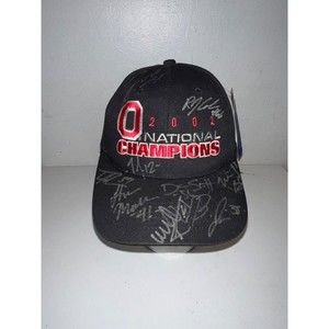 Ohio State Football 2002 National Champions Team Signed Hat
